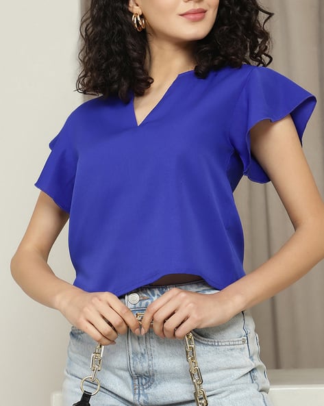 cute royal blue tops