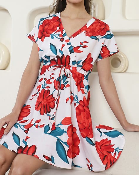 Buy Red White Dresses for Women by Shein Online