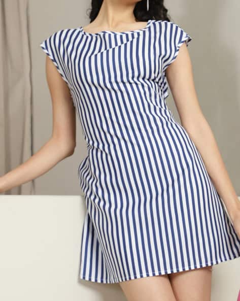 shein blue white dress SHEIN LUNE Women Casual Blue & White Printed Mid-Length Dress, Suitable For Spring And Summer Dresses Women,Sun Women,Shirt Boho Chic