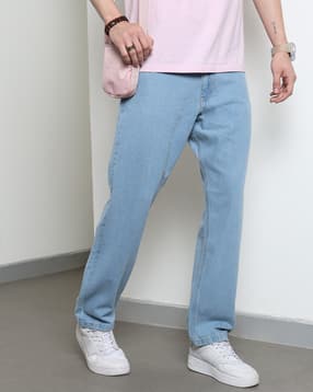Shein Ankle Length Straight Jeans With Pockets-picture-53