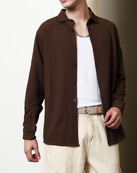 Buy Brown Shirts for Men by Shein Online