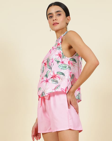 ◆boohoo◆ブランドロゴ入りロング丈スイムショーツ/ light pink Buy Light Pink Co-ord Sets for Women by Shein Online