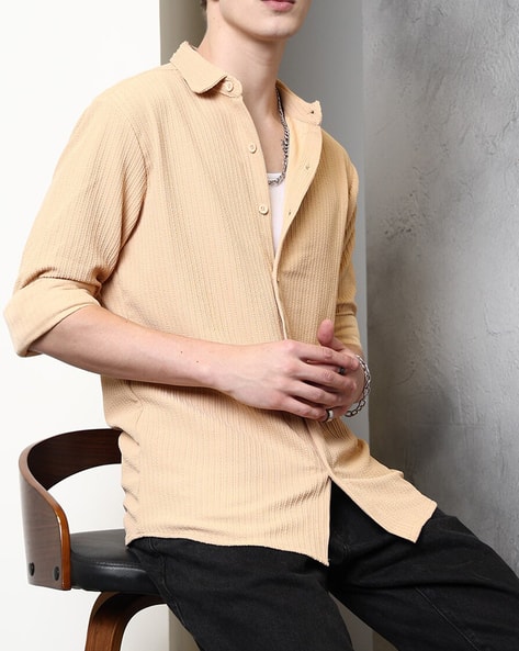 Buy Beige Shirts for Men by Shein Online