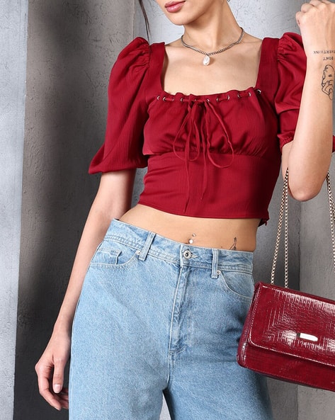 Buy Red Tops for Women by Shein Online