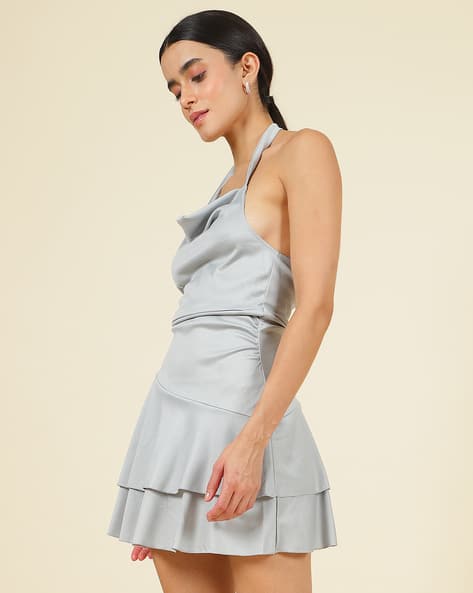 light grey skater dress Gray Skater Dress