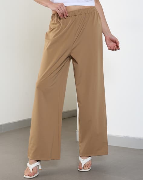 Buy Beige Trousers Pants for Women by Shein Online