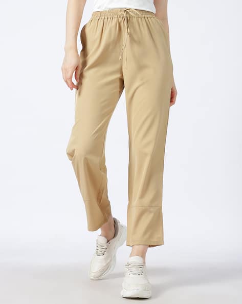Buy Cream Trousers Pants for Women by Shein Online