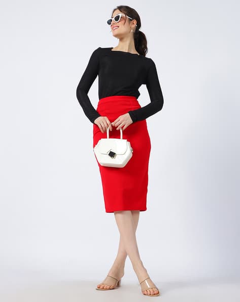 Buy Red Skirts for Women by Shein Online