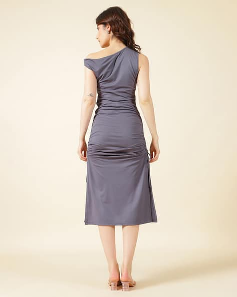 strapless open back dress Custom Made A Line Grey/Gray Backless Chiffon Prom Dresses, Backless B –  jbydress main image 1
