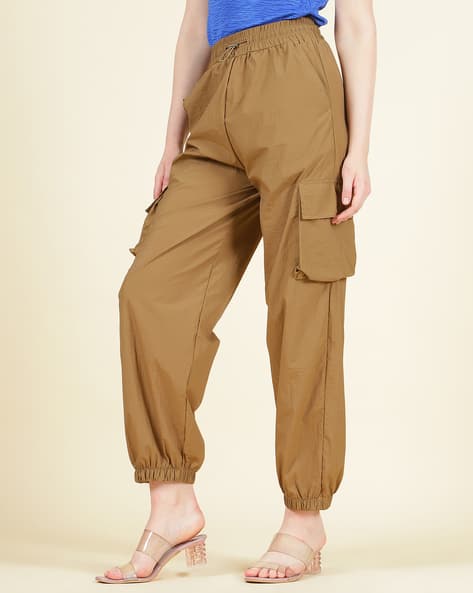 Buy Tan Track Pants for Women by Shein Online
