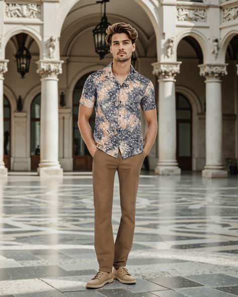 Buy Black Mix Shirts for Men by Shein Online