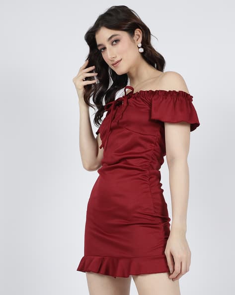 princess polly baby blue dress Sexy Red Dress - Long Sleeve Bodycon Dress - Red Bodycon Dress main image 0