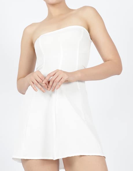 shein white dresses Firerie Women's Asymmetrical Shoulder Long Sleeve Side Sli | Dress SHEIN USA