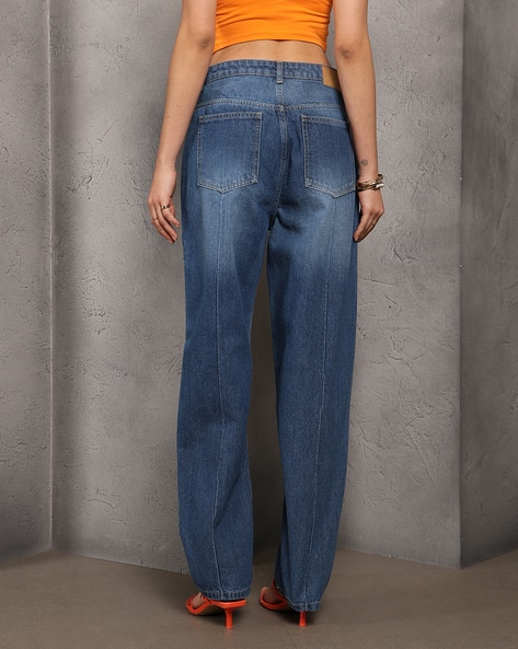 Buy Mid Blue Jeans Jeggings for Women by Shein Online