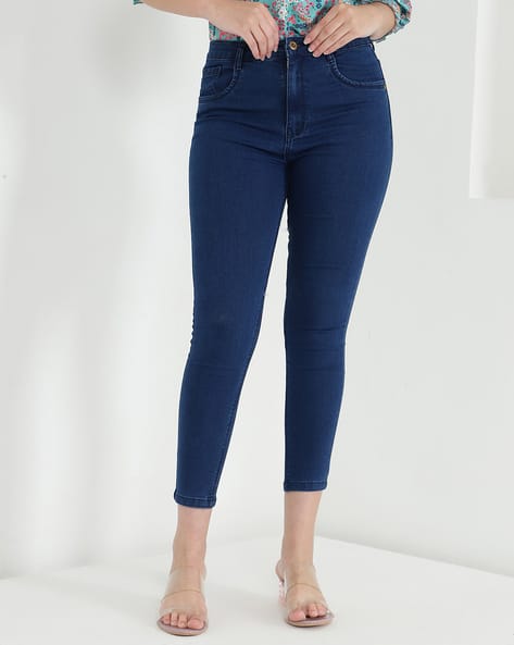 Shein Ankle Length Fixed Waist Skinny Fit Jeans