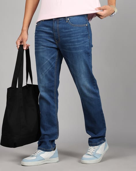 Buy Mid Blue Jeans for Men by Shein Online