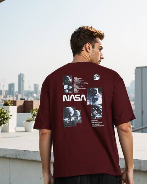 Buy Maroon Tshirts for Men by Shein Online