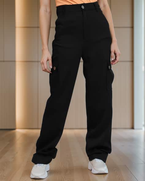 Buy Black Trousers Pants for Women by Shein Online