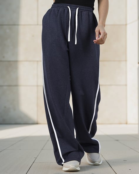 Buy Navy Melange Track Pants for Women by Shein Online