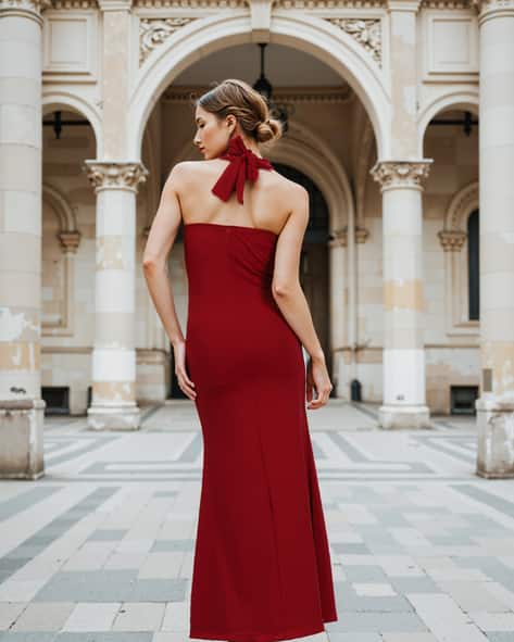 Buy Maroon Dresses for Women by Shein Online - Main Image