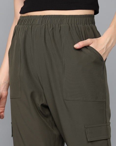Buy Olive Track Pants for Women by Shein Online