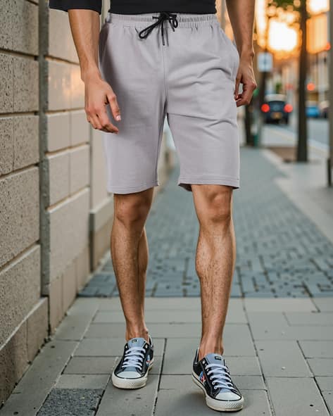 Buy Grey Shorts 3/4ths for Men by Shein Online