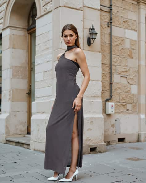 Buy Dark Grey Dresses for Women by Shein Online | sheinindia.in