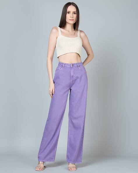 Buy Purple Jeans Jeggings for Women by Shein Online