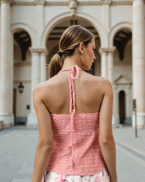 Buy Pink Tops for Women by Shein Online | sheinindia.in