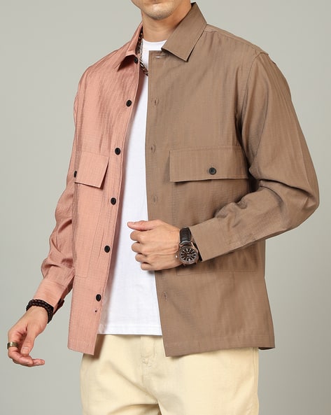 Buy Brown Mix Shirts for Men by Shein Online