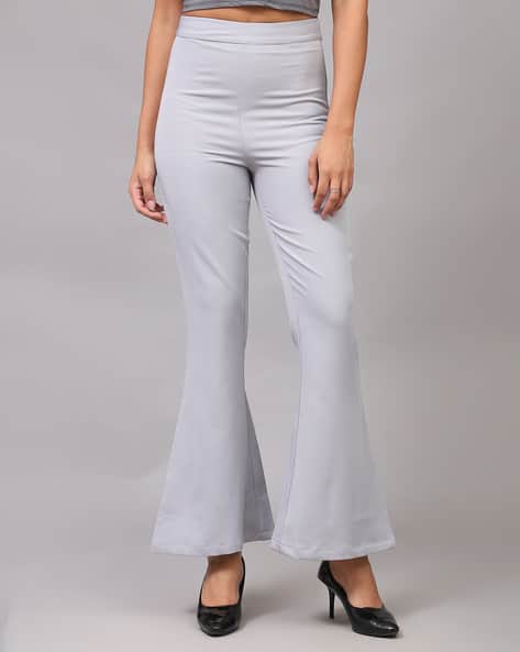 Buy Grey Trousers Pants for Women by Shein Online