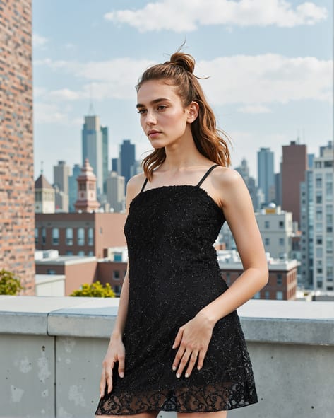 Buy Black Dresses for Women by Shein Online | Ajio.com