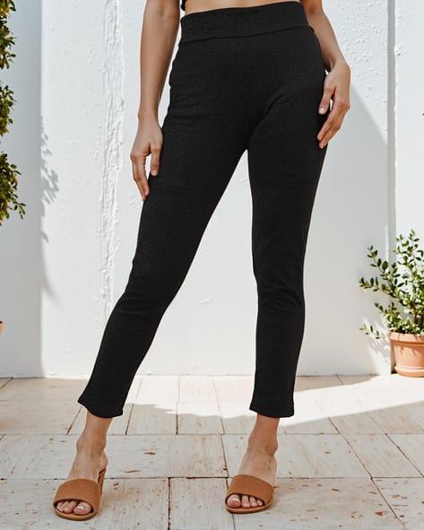 Buy Black Trousers Pants for Women by Shein Online