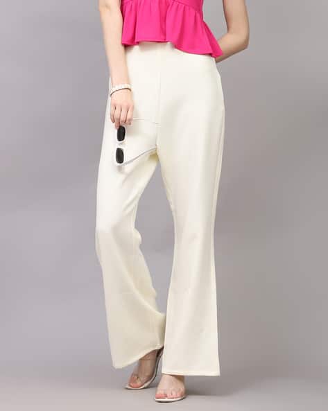Buy White Trousers Pants for Women by Shein Online
