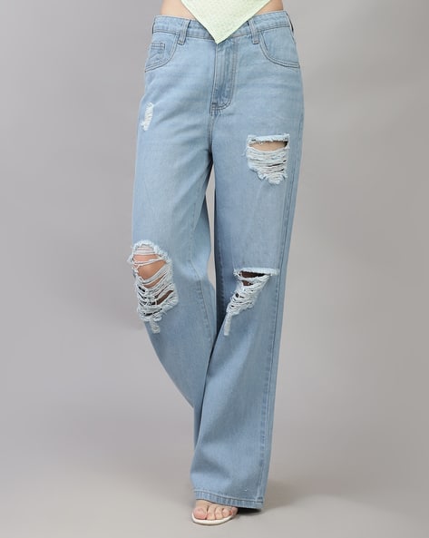 Jeans Outfit Distressed Bf Jeans Shein Full Length Distressed
