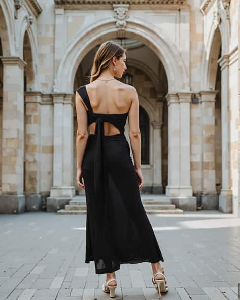 chinese dress ladies SHEIN VCAY Floral Print Ring Linked Cut Out Tie Back Maxi Dress, M1474547,  Brown, L : Buy Online at Best Price in KSA