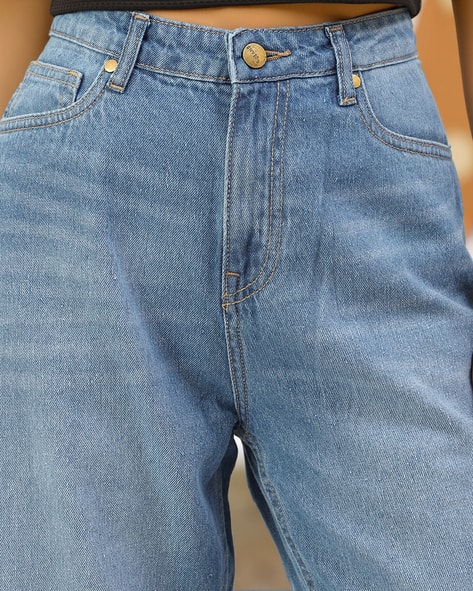 Clothing Jean Baggy Shein Shein Full Length High Rise Mid Wash