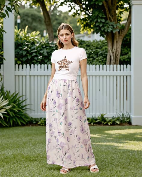 Buy Purple Skirts for Women by Shein Online