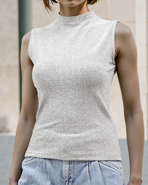 Buy Silver Tops for Women by Shein Online