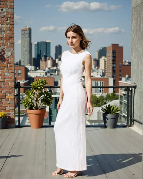 Buy Shein Shein Party Asymmetrical Neck... Online | Ajio.com
