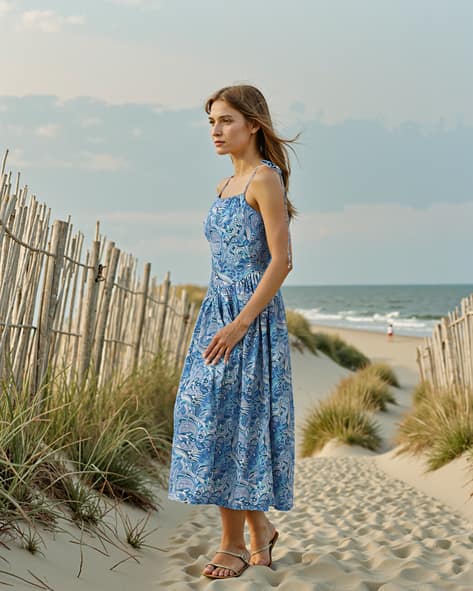 blue shein dress Blue SHEIN Long Sleeve Dress Women's – Camilla's Closet Consignment main image 1