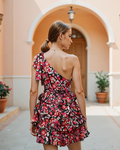 chinese dress ladies SHEIN Women's Long Summer Dress, Casual Halter Neck Tie Waist Dress Wi –  PINK SHOP EG main image 0