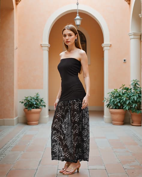 Buy Black Mix Dresses for Women by Shein Online | sheinindia.in