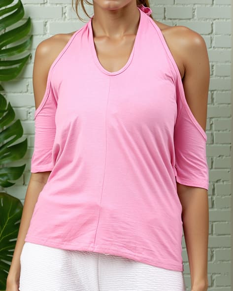 Buy Light Pink Tops for Women by Shein Online