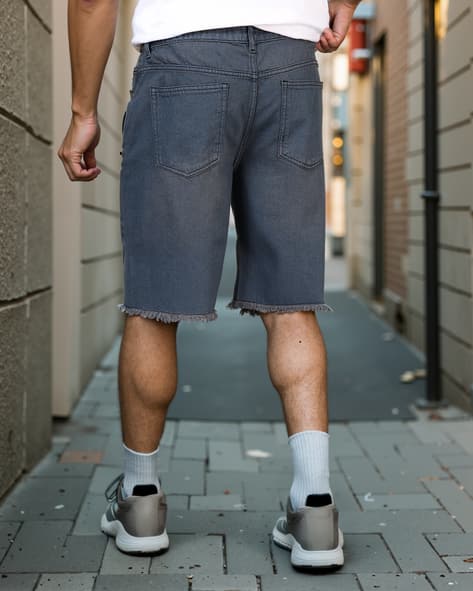 Buy Grey Shorts 3/4ths for Men by Shein Online