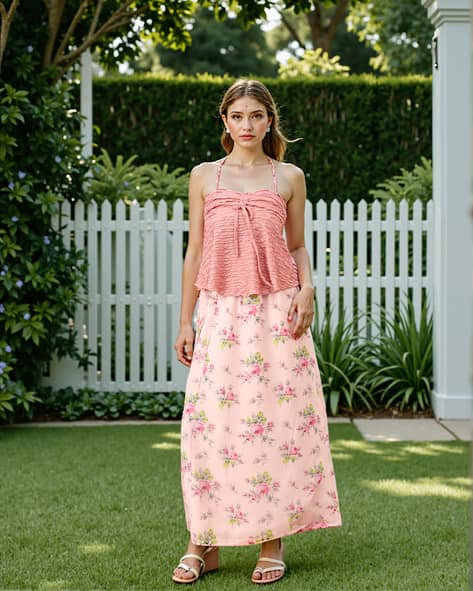 Buy Light Pink Skirts for Women by Shein Online