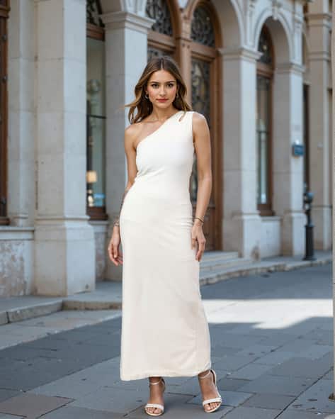Buy White Dresses for Women by Shein Online | Ajio.com Buy White Dresses for Women by Shein Online | Ajio.com