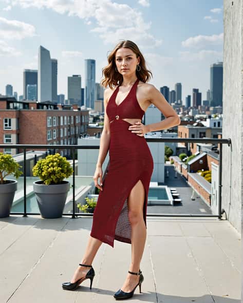 Buy Maroon Dresses for Women by Shein Online | sheinindia.in
