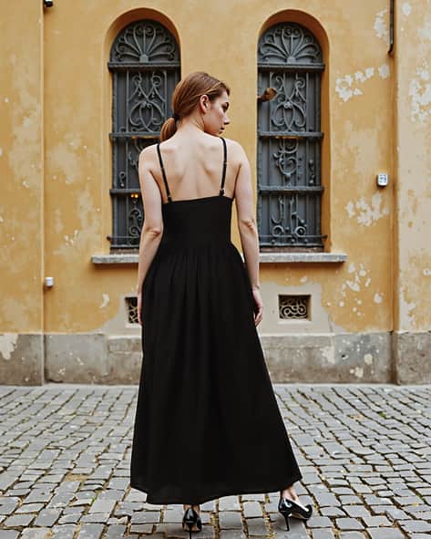slim fit dress slacks Glamorous Beaded Spaghetti Strap Bodycon Evening Dress main image 1