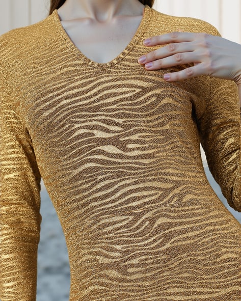 Buy Gold Dresses for Women by Shein Online | sheinindia.in